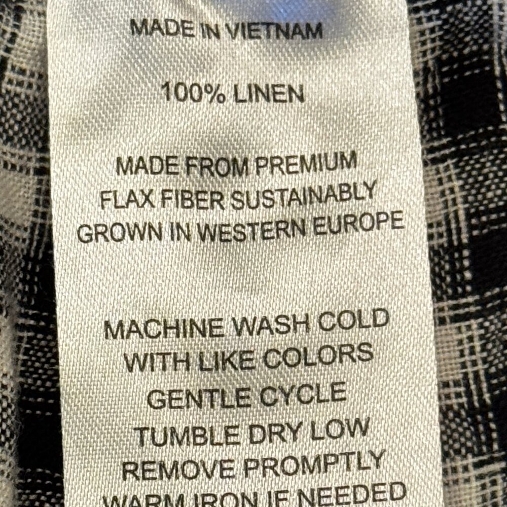 Like new Quince European Linen Classic Mini Gingham Shorts Size Large - Picture 9 of 9